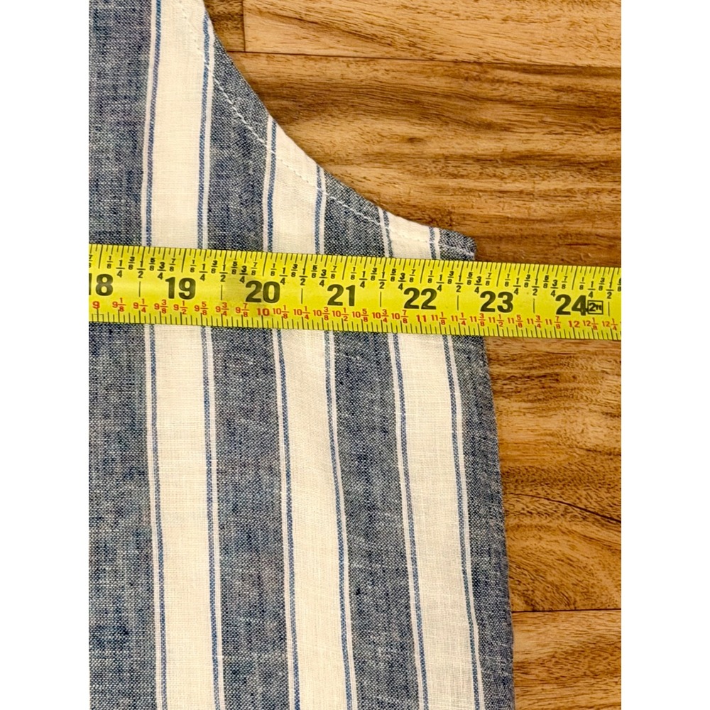 NWT Beach Lunch Lounge Linen/Cotton Sleeveless Tunic Dress Blue White Stripes XL - Picture 11 of 15